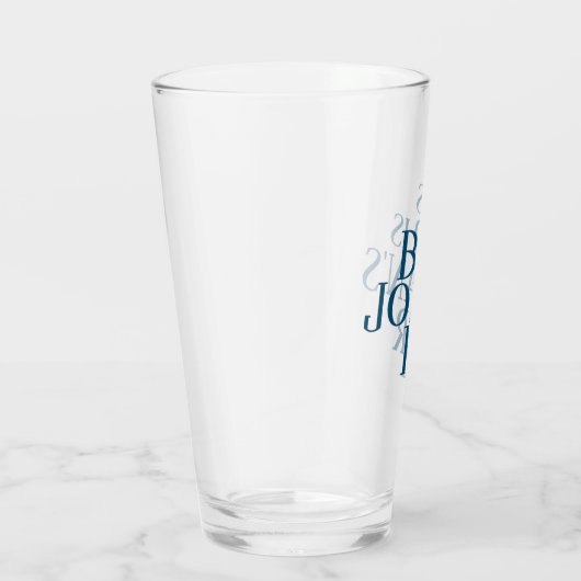 Dit bier is | Aangepaste Naam Initiaal Bierglas Glas (Rechts)