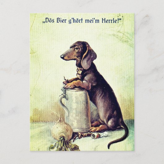 Dit bier is van mijn meester! briefkaart (Voorkant)