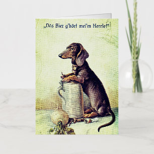 Dit bier is van mijn meester! folie wenskaart