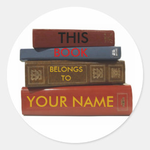 DIT BOEK BEHOORT TOE AAN JOUW NAAM STICKER