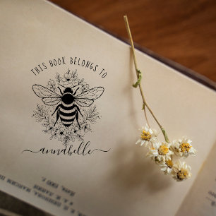 Dit boek behoort toe aan   Monogram Boekstempel Rubberstempel