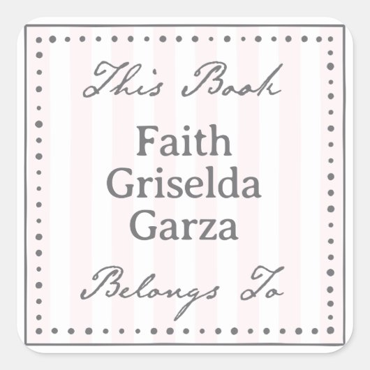 "Dit boek behoort toe aan" Sticker Sjabloon (Voorkant)