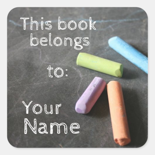 Dit boek behoort toe aan (stickers) vierkante sticker (Voorkant)