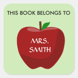 Dit boek behoort toe aan... vierkante sticker