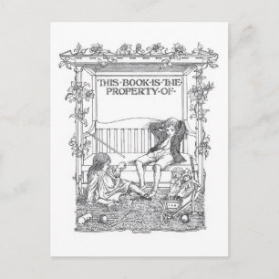 "Dit boek behoort toe" Bookplate Briefkaart