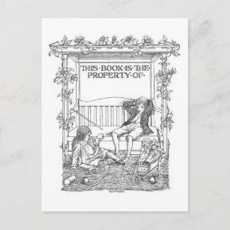 "Dit boek behoort toe" Bookplate Briefkaart
