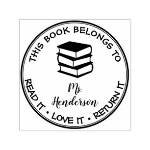 Dit boek behoort tot de aangepaste bibliotheek  zelfinktende stempel