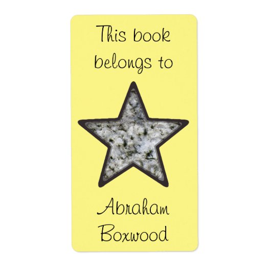 Dit boek behoort tot de aangepaste naam Rock Textu Etiket (Voorkant)