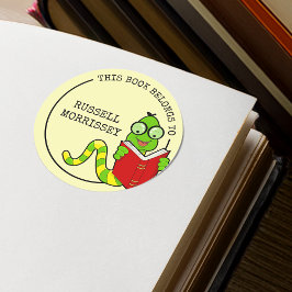 Dit boek behoort tot de boekworm ronde sticker