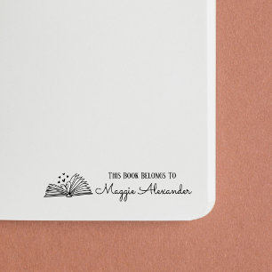 Dit boek behoort tot de naam Bookplate Zelfinktende Stempel