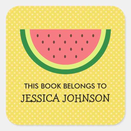 Dit boek behoort tot de stickers van de watermeloe (Voorkant)