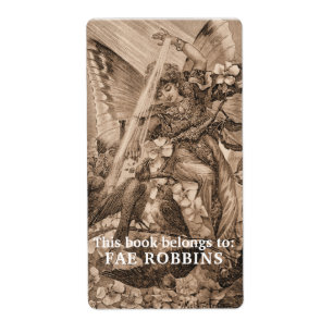Dit boek behoort tot Fairy Birds Bookplate Etiket