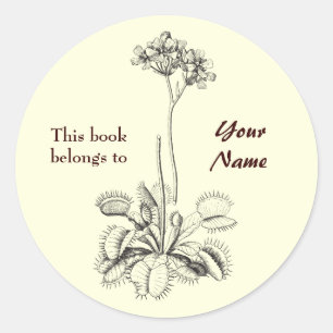Dit boek behoort tot Floral Ronde Sticker