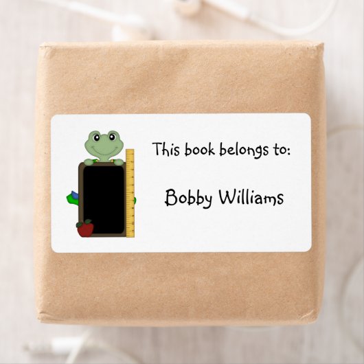 Dit boek behoort tot:-Frog/Personalize Naam Etiket (Insitu)