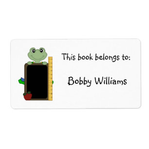 Dit boek behoort tot:-Frog/Personalize Naam Etiket