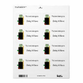 Dit boek behoort tot:-Frog/Personalize Naam Etiket (Full Sheet)