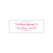 Dit boek behoort tot Hearts Name Script Sjabloon Zelfinktende Stempel (Design)