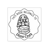 Dit boek behoort tot het Cute Cocker Spaniel Rubberstempel (Afrduk)