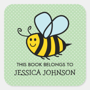 Dit boek behoort tot honingbij boekenplaat sticker