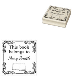 Dit boek behoort tot | Kunststempel hout Rubberstempel