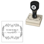 Dit boek behoort tot | Monogram Rubberstempel (Gestempeld)