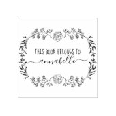 Dit boek behoort tot | Monogram Rubberstempel (Afrduk)