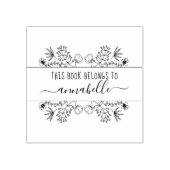 Dit boek behoort tot | Monogram Rubberstempel (Afrduk)