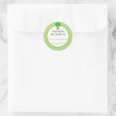 Dit boek behoort tot poolpunten en -bomen ronde sticker (Tas)