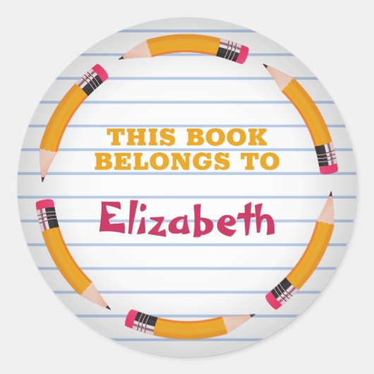 Dit boek behoort tot ronde sticker (Voorkant)