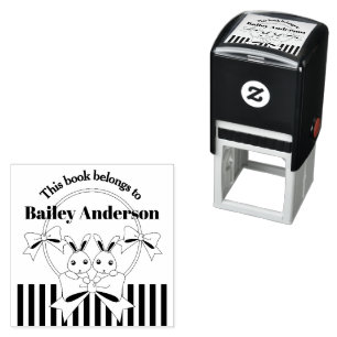 Dit boek behoort tot schattige konijnenmeisje book  zelfinktende stempel