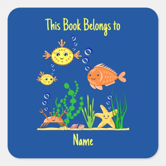 Dit boek behoort tot... Square Stickers personalis (Voorkant)