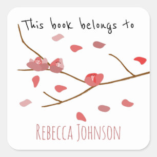 Dit boek behoort tot vierkante sticker