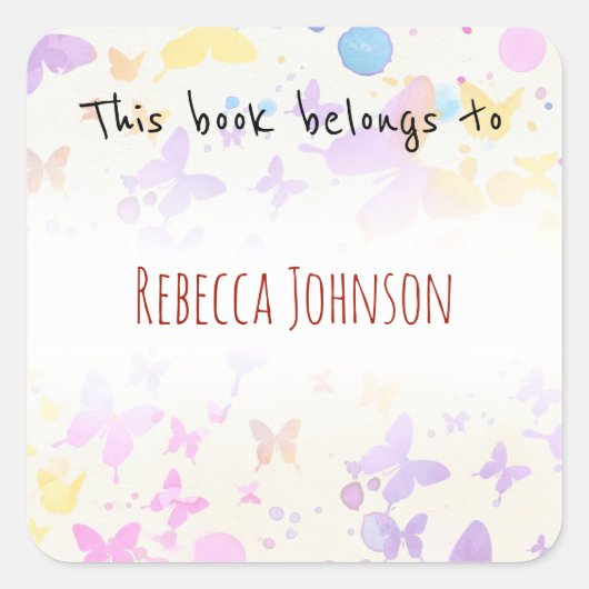 Dit boek behoort tot vierkante sticker (Voorkant)