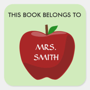 Dit boek behoort tot... vierkante sticker