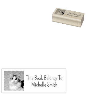 Dit boek is van, Cute Cat Personalized Rubberstempel