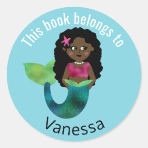 Dit boek is van de Afro-Amerikaanse zeemeermin Ronde Sticker