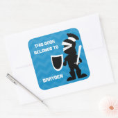 Dit boek is van de Blue Knight Boys Vierkante Sticker (Envelop)