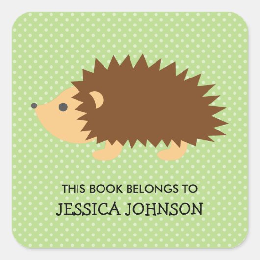 Dit boek is van de hedgehog bookplate stickers (Voorkant)