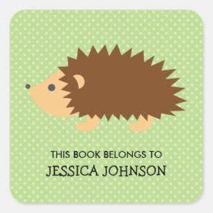 Dit boek is van de hedgehog bookplate stickers