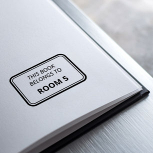 Dit boek is van   Etikettering van boekhouders Zelfinktende Stempel