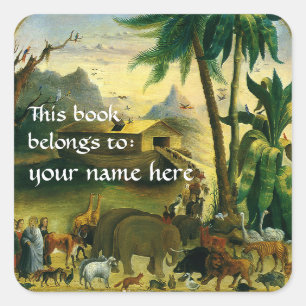 Dit boek is van ... Kunstboekplaten Vierkante Sticker