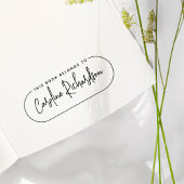 Dit Boek Is Van Moderne Letter Naam Ex-Libris Rubberstempel