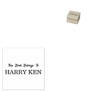 Dit boek is van - Naam bibliotheek ex libris kinde Rubberstempel