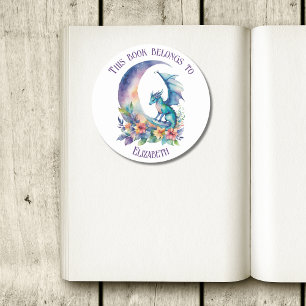 Dit boek is van Persoonlijke Draak Wit Ronde Sticker
