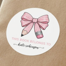 Dit boek is van Pink Cute School Pencil Bow 