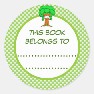 Dit boek is van Polka Dots en Boom Ronde Sticker
