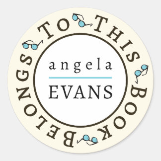 "Dit boek is van" sticker sjabloon