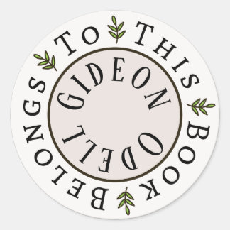 "Dit boek is van" Stickersjabloon Ronde Sticker