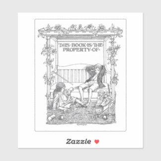"Dit boek is van" Vintage Boekplaat Sticker