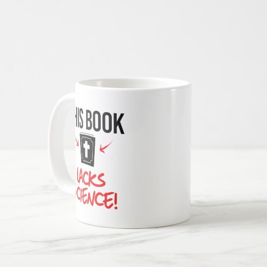 Dit boek mist wetenschap koffiemok (Voorkant links)